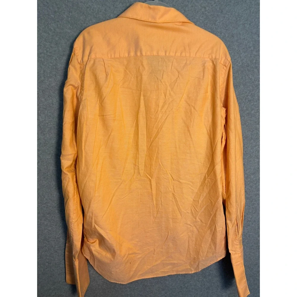 Banana Republic Orange Egyptian Cotton Dress Shirt Men's M 15-15.5‎ Fitted